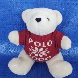 VTG Polo Ralph Lauren 2000 Red Sweater Teddy Bear